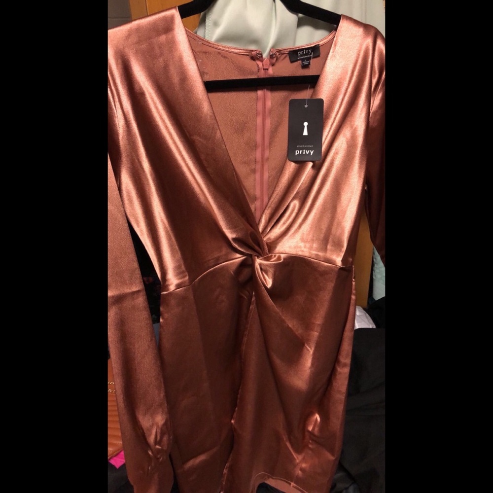 Satin Wrap Dress